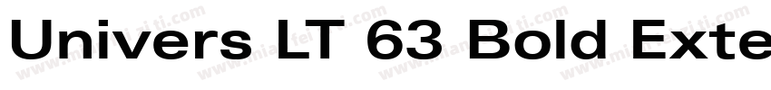Univers LT 63 Bold Extended Oblique字体转换